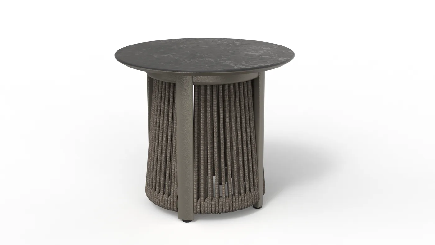 Balud side table (small, fluted pedestal)
